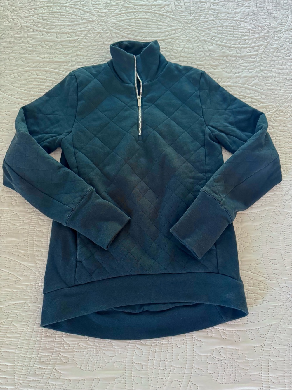 Lululemon Navy Quilted Half-Zip Pullover